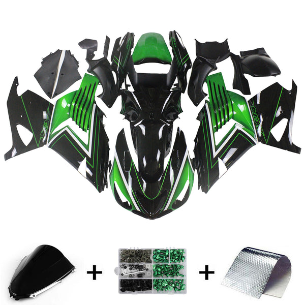 Amotopart Verkleidungsset für Kawasaki ZX14R 2006–2011, Karosserie, Kunststoff, ABS