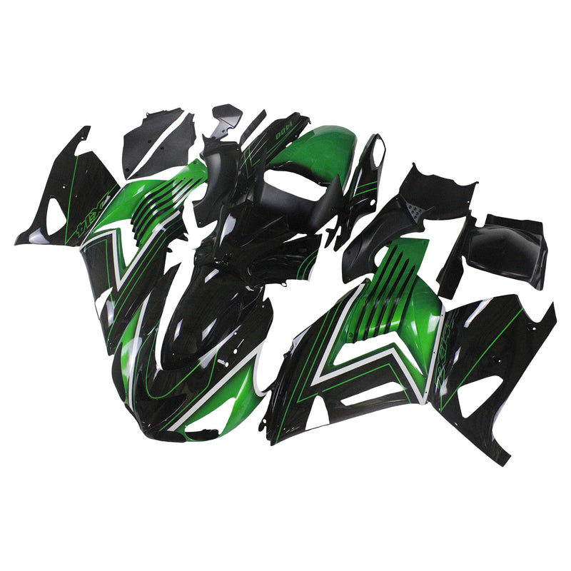 Amotopart kåpa set för Kawasaki ZX14R 2006-2011, kropp, plast, ABS