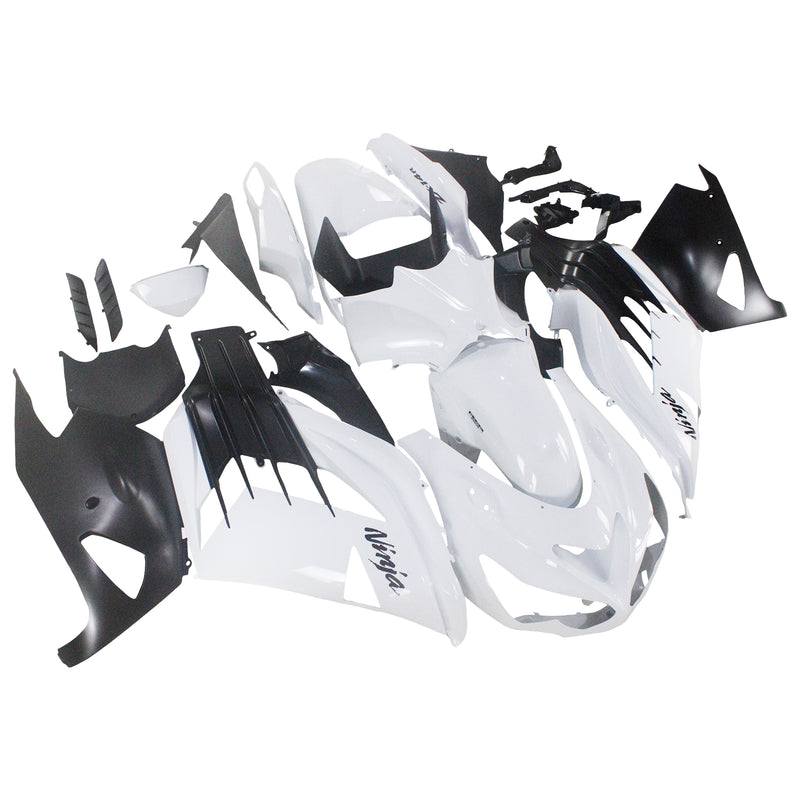 Plastic Fairings 2012-2022 Kawasaki ZX14R ZZR1400 Ninja White Generic