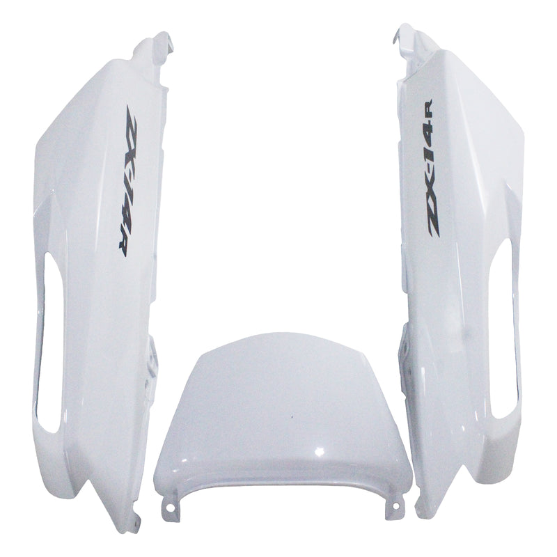 Para ninja zx14r zzr1400 2012-2022 painel de corpo branco kit de moldagem por injeção abs 4