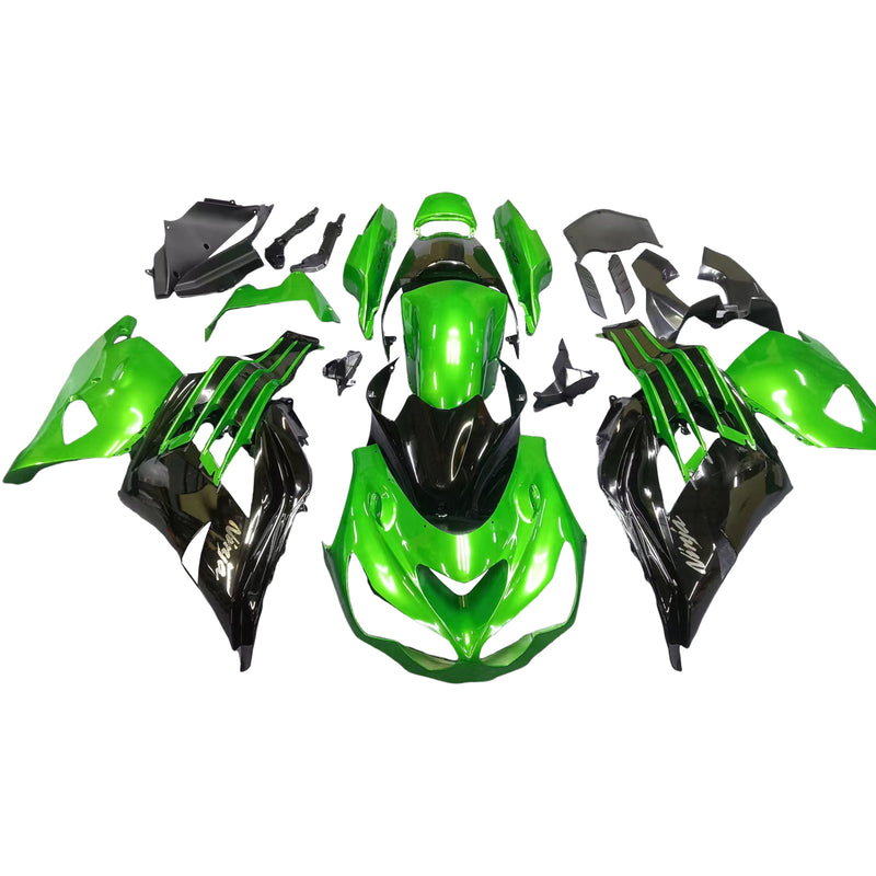 Plastikowe Owiewki 2012-2022 Kawasaki ZX14R ZZR1400 Ninja Zielony Czarny Ogólne