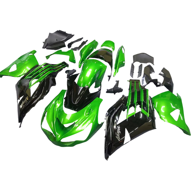 Plastic Fairings 2012-2022 Kawasaki ZX14R ZZR1400 Ninja Green Black Generic