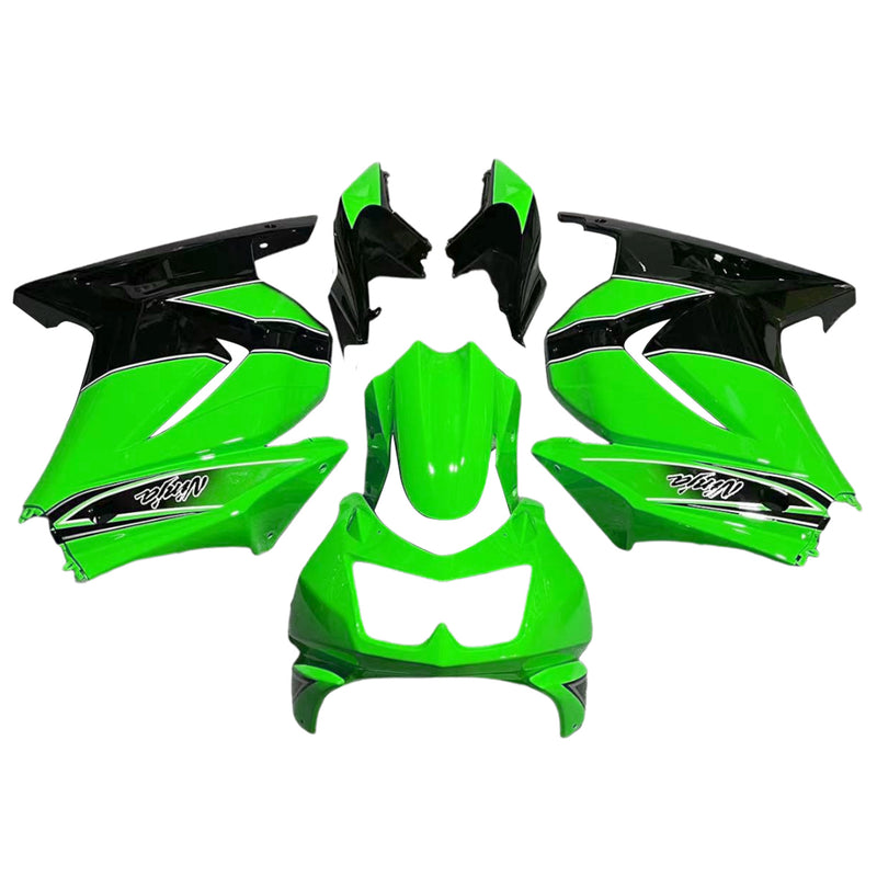 Fairings 2008-2012 Kawasaki ZX250R EX250 Grön Svart Ninja ZX250 Racing Generic