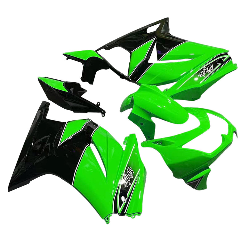 Carenados 2008-2012 Kawasaki ZX250R EX250 Verde Negro Ninja ZX250 Genérico