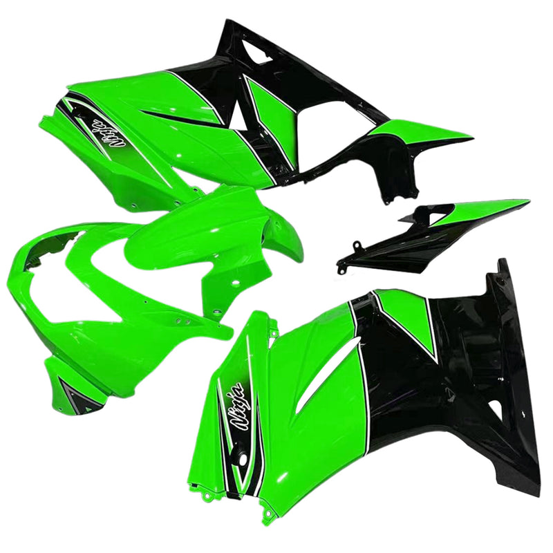 Fairings 2008-2012 Kawasaki ZX250R EX250 Grön Svart Ninja ZX250 Generic