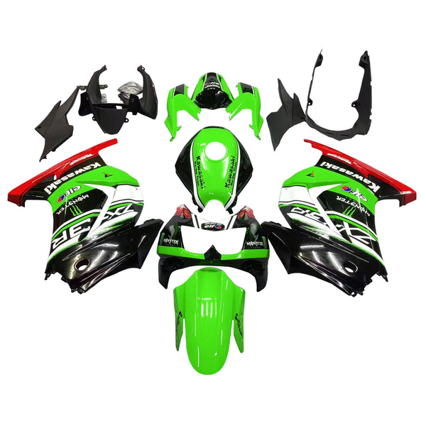 Amotopart Juego de carenado para Kawasaki EX250 Ninja250R 2008-2012 Cuerpo Plástico ABS