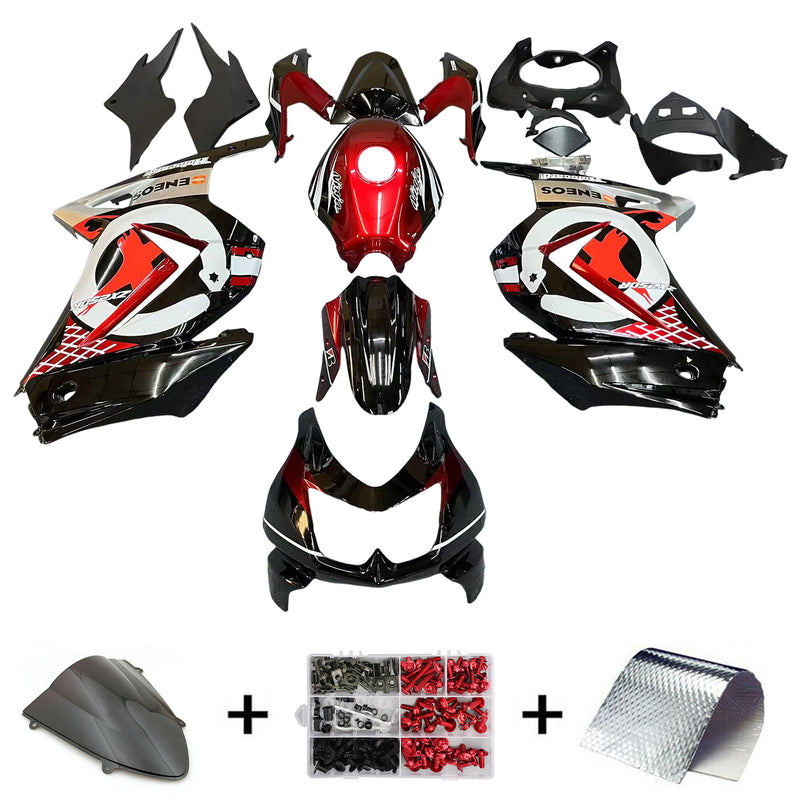 2008-2012 Kawasaki EX250 Ninja250R Injection Fairing Kit Body laget av plast