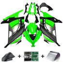 Fairings 2013-2017 Muovi Kawasaki Ninja 300R EX300R Vihreä Musta Ninja Generic