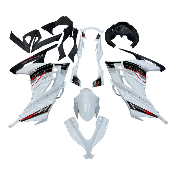 Ninja 300R EX300R 2013-2017 White Faux Body Panel ABS Sprøytestøpt plast 6# Generisk