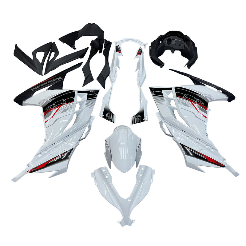 Fairings 2013-2017 Plast Kawasaki Ninja 300R EX300R White Art Ninja Racing Generic