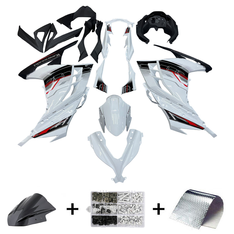 Fairings 2013-2017 Plast Kawasaki Ninja 300R EX300R White Art Ninja Generic