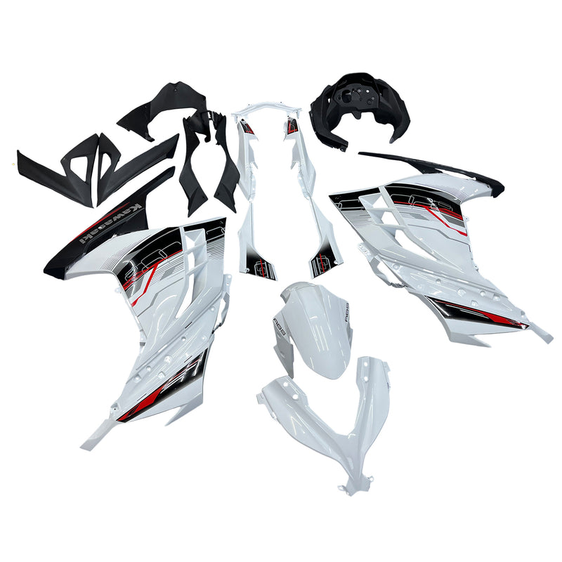 Owiewki 2013-2017 Tworzywa sztuczne Kawasaki Ninja 300R EX300R White Art Ninja Generic