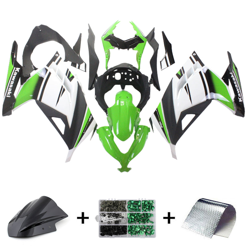 Amotopart Juego de carenado para Kawasaki EX300/Ninja300 2013-2017 Cuerpo Plástico ABS