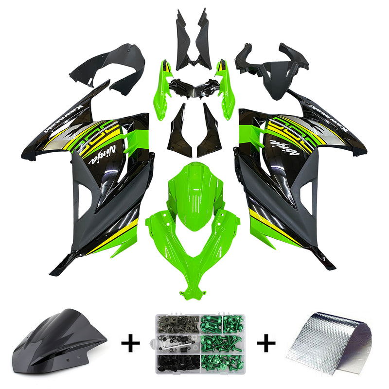 Amotopart kåpa Set för Kawasaki EX300/Ninja 300 2013-2017 Body Plastic ABS