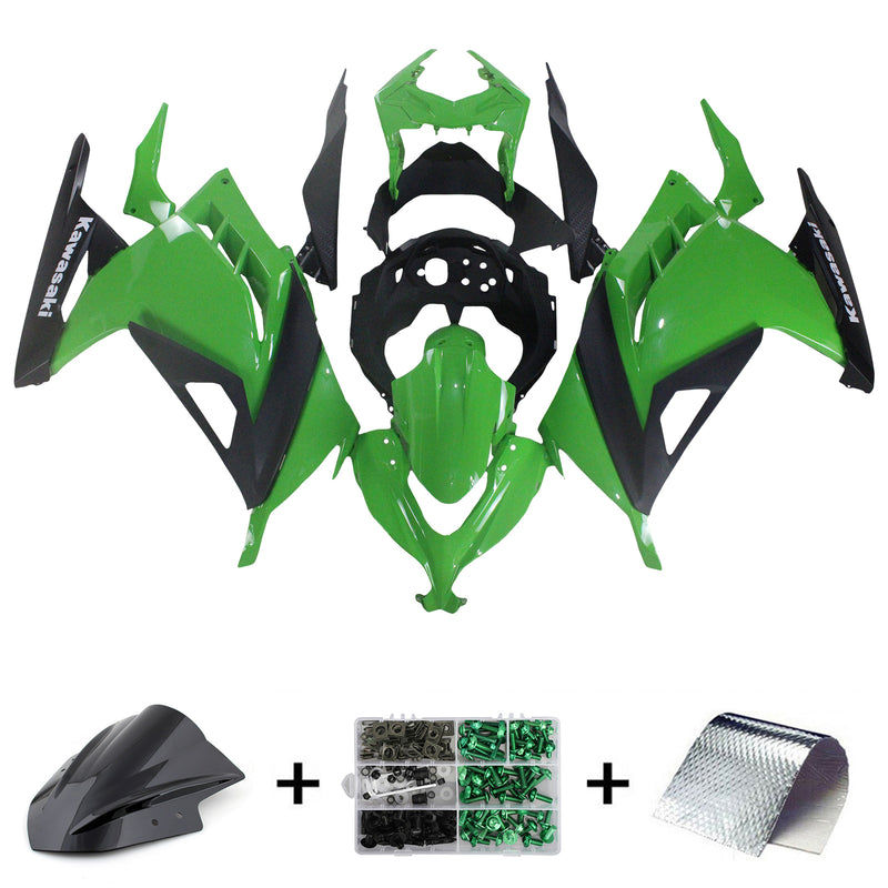 Amotopart Juego de carenado para Kawasaki EX300/Ninja300 2013-2017 Cuerpo Plástico ABS