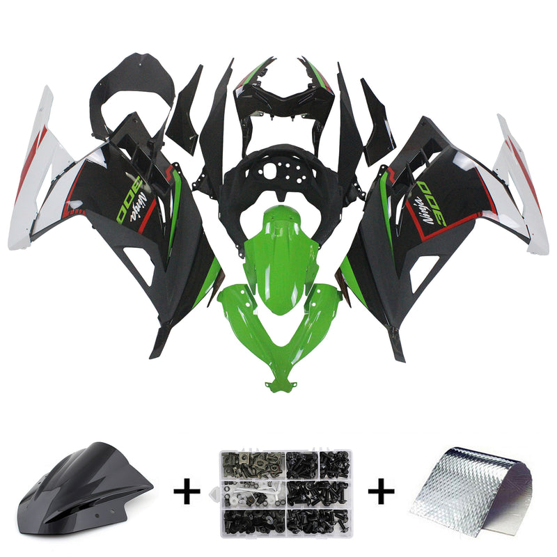 Amotopart kåpa Set för Kawasaki EX300/Ninja 300 2013-2017 Body Plastic ABS