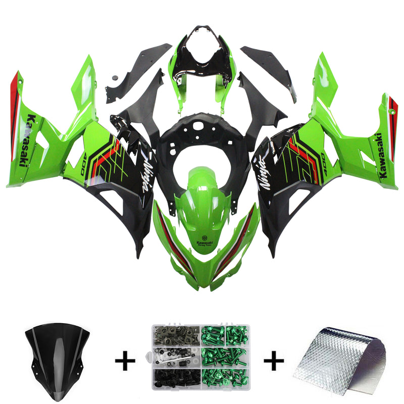 Amotopart kåpa set för Kawasaki EX400/Ninja400 2018-2023, kropp, plast, ABS