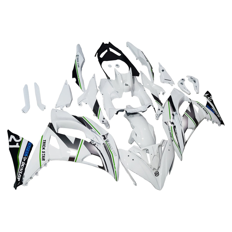 Amotopart kåpa set för Kawasaki ER6F/Ninja 650 R 2017-2019, kropp, plast, ABS