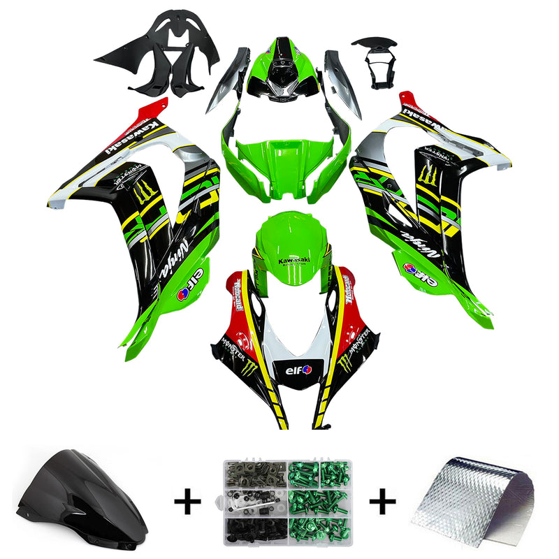 Juego de carenado Amotopart para Kawasaki ZX10R 2016-2020, carrocería, plástico, ABS