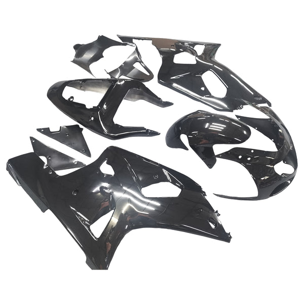 Kit plástico de injeção de carenagem preto brilhante para Suzuki GSXR600/750 2001-2003