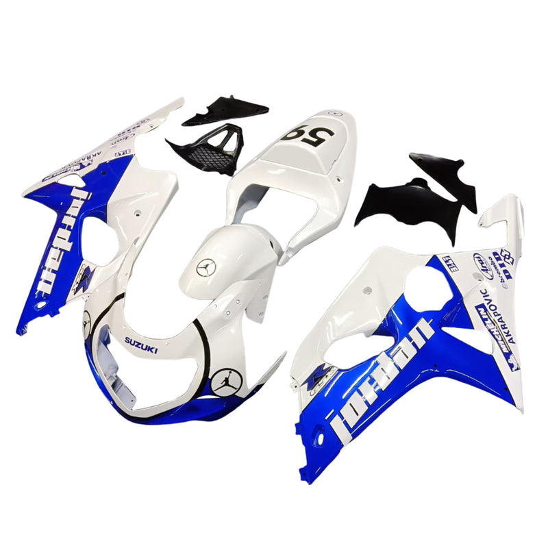 Fairings 2000-2002 Suzuki GSXR 1000 White & Blue Jordan Generic