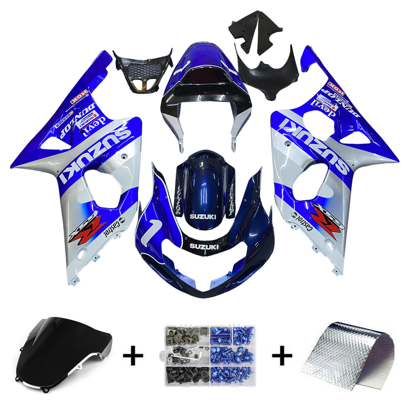 2000-2002 Suzuki GSXR1000 K1 K2 Injektionsverkaufs Kit Körperwerk Kunststoff ABS