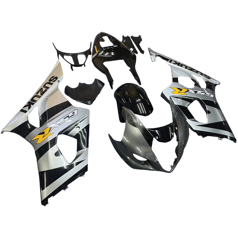 Fairings 2003-2004 Suzuki GSXR 1000 Silver & Black GSXR Racing Generic