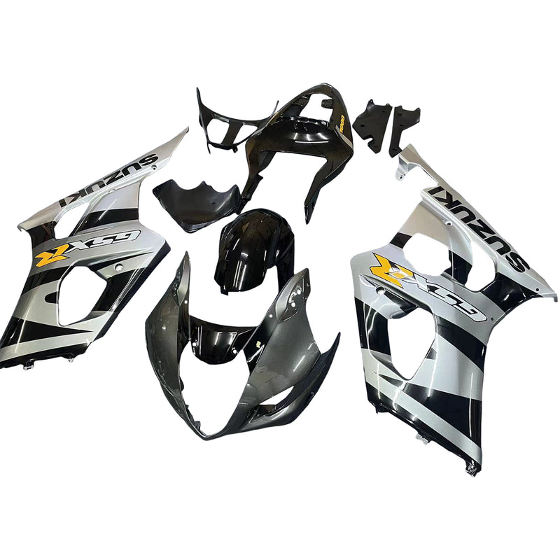 Fairings 2003-2004 Suzuki GSXR 1000 Silver & Black GSXR Racing Generic