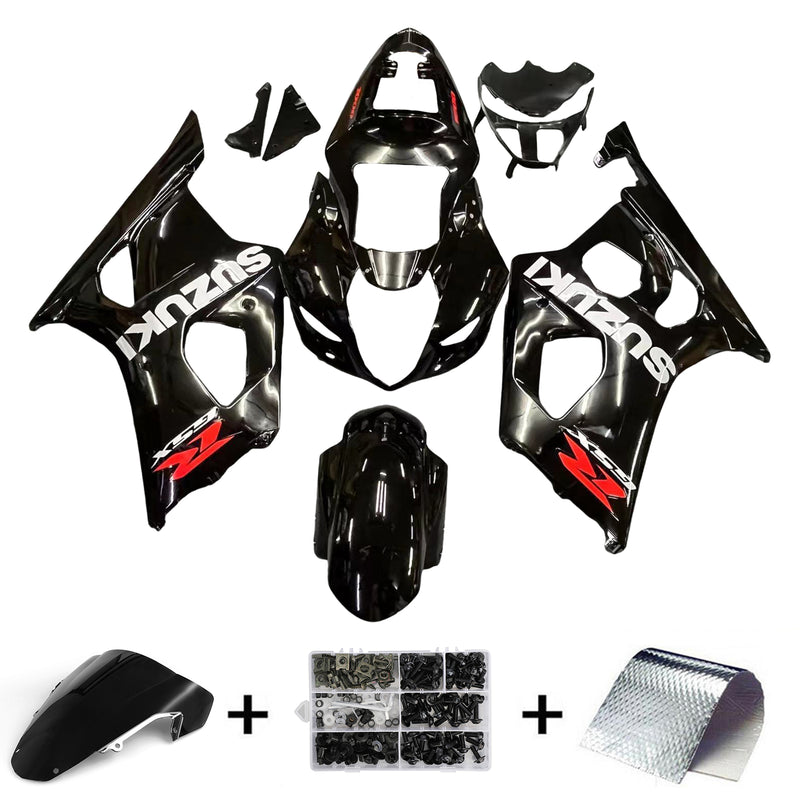 Fairings 2003-2004 Suzuki GSXR 1000 Black Suzuki Racing Generic