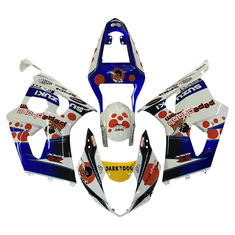 Für GSXR1000 2003–2004 Karosserieverkleidung, mehrfarbiges ABS-Spritzguss-Kunststoff-Set, generisch