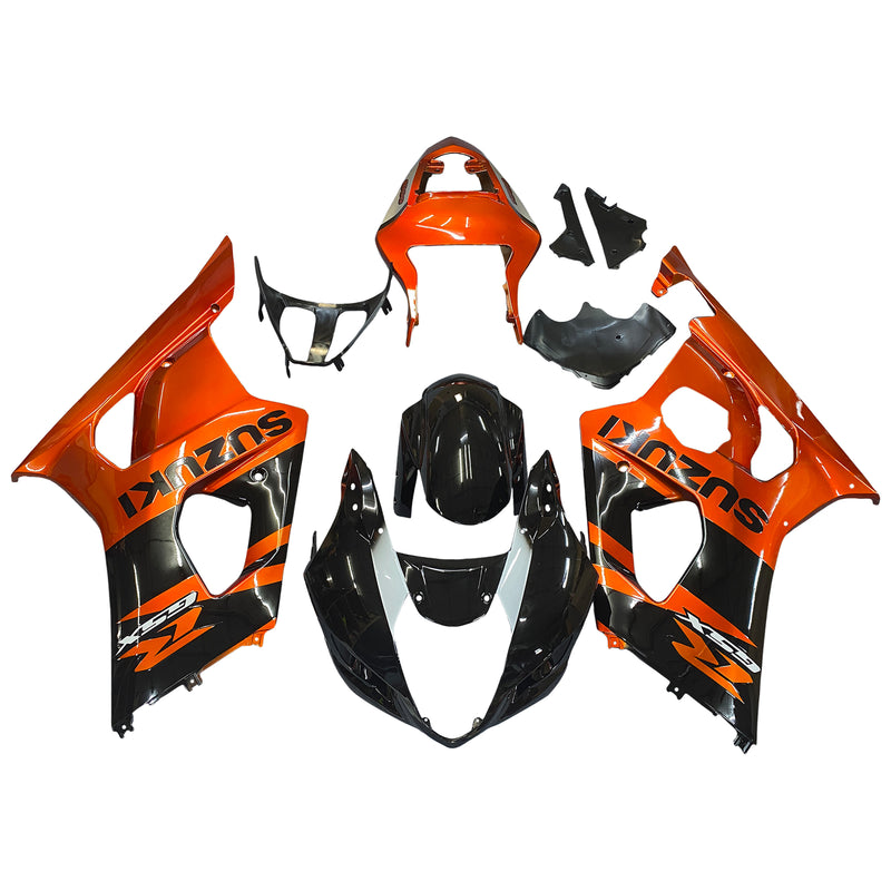 Para GSXR1000 2003-2004 Carenagem Corporal Preto Vermelho ABS Kit Plástico Moldado por Injeção Genérico