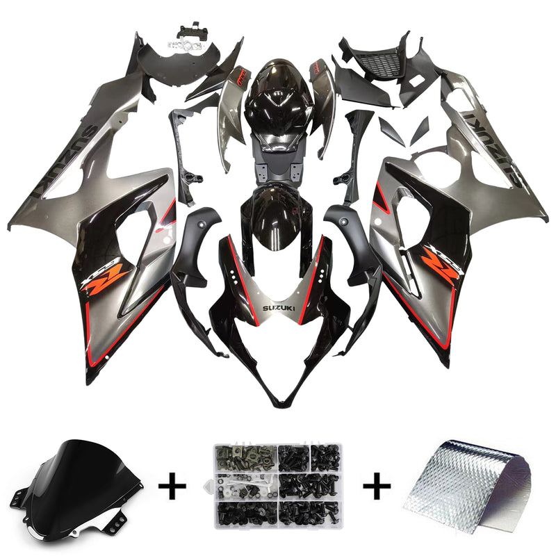 Fairings 2005-2006 Suzuki GSXR 1000 Silver & Black GSXR Generic