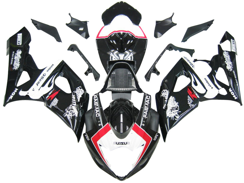 Für GSXR1000 2005–2006 Karosserieverkleidung, schwarzes ABS-Spritzguss-Kunststoff-Set, generisch