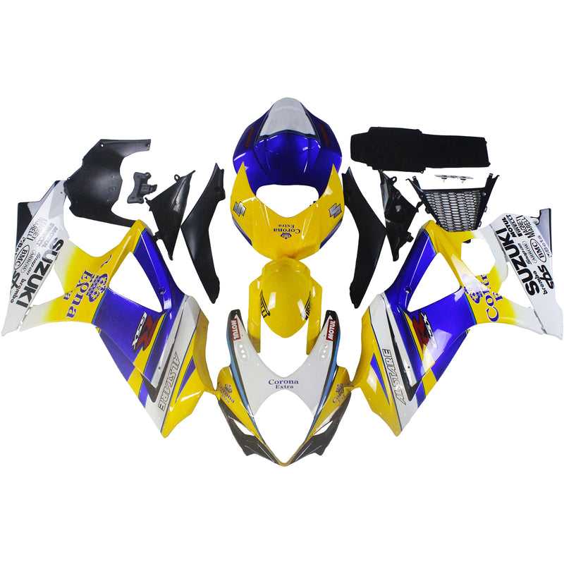 Für GSXR1000 2007–2008 Karosserieverkleidung, gelbes ABS-Spritzguss-Kunststoff-Set, generisch