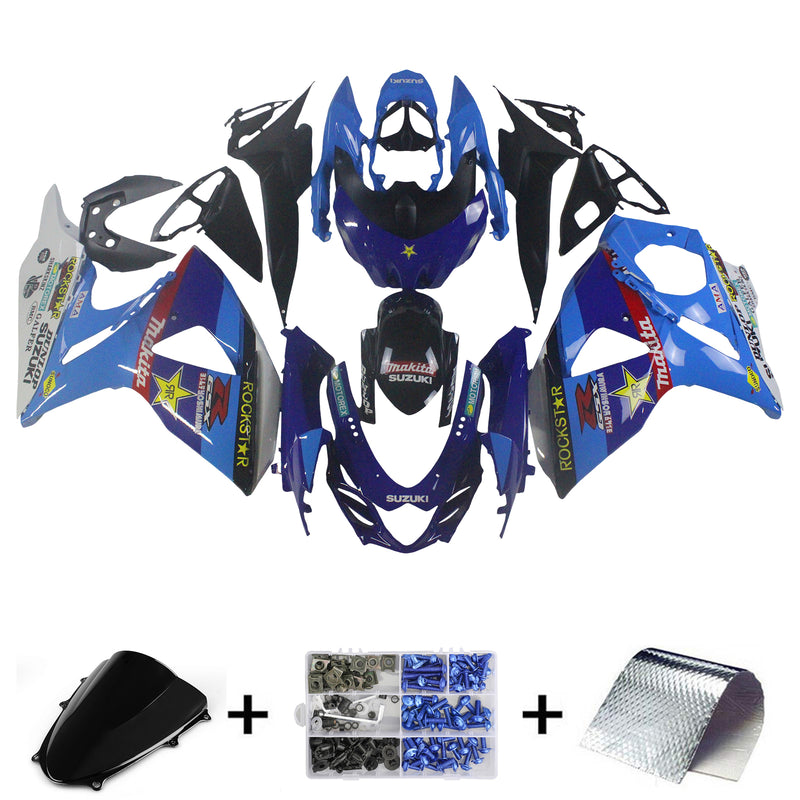 Fairings 2009-2016 Suzuki GSXR 1000 Blue Rockstar Generic