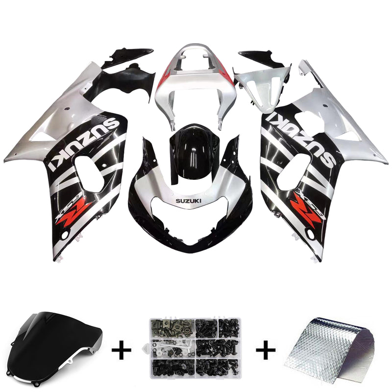 Fairings 2001-2003 Suzuki GSXR 600 Black & Silver GSXR Racing Generic