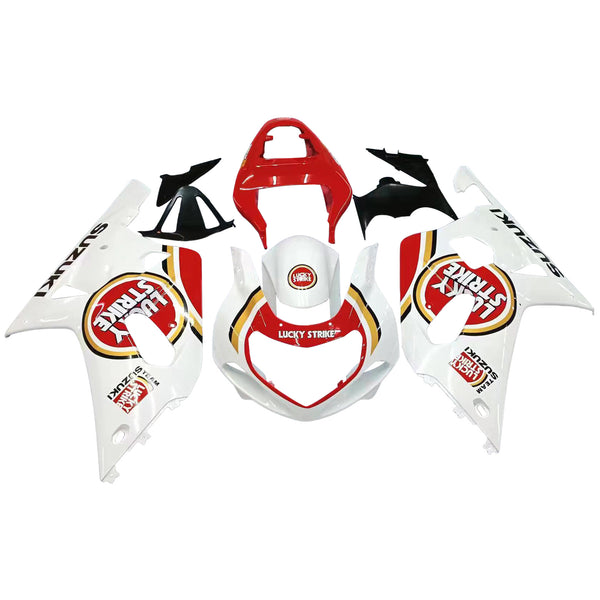 Carenagem 2001-2003 Suzuki GSXR 600 branco e vermelho Lucky Strike Racin Generic