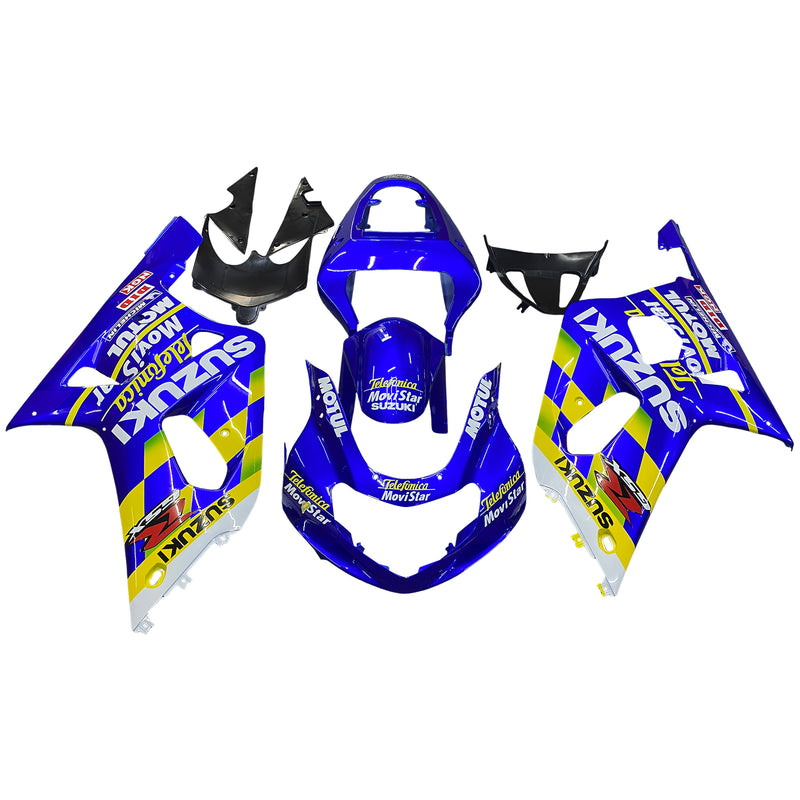 Für GSXR600 2001–2003 Karosserieverkleidung, blaues ABS-Spritzguss-Kunststoff-Set, generisch