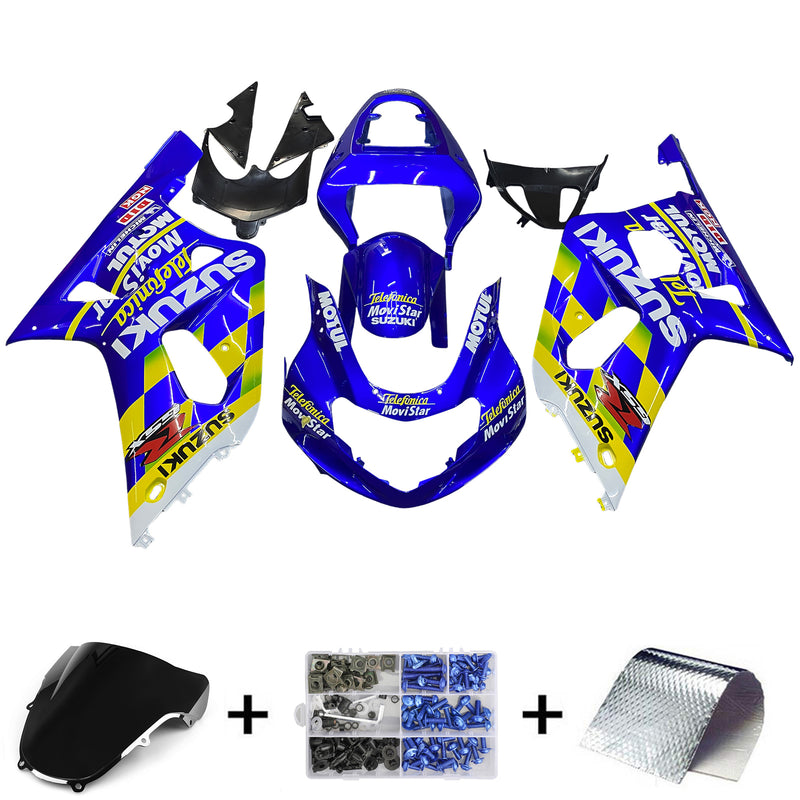 Fairings 2001-2003 Suzuki GSXR 600 Blue Movistar Suzuki Generic