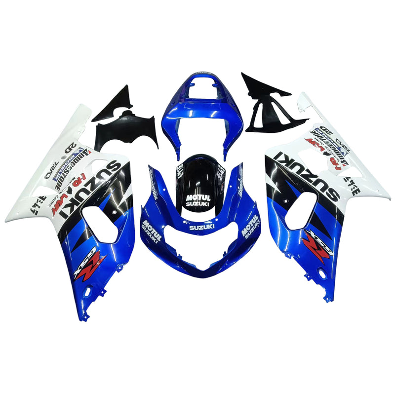 Für GSXR600 2001–2003 Karosserieverkleidung, blaues ABS-Spritzguss-Kunststoff-Set, generisch