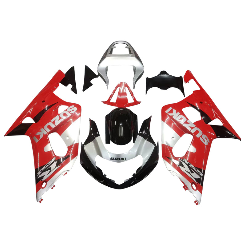 Für GSXR600 2001–2003 Karosserieverkleidung, rotes ABS-Spritzguss-Kunststoff-Set, generisch