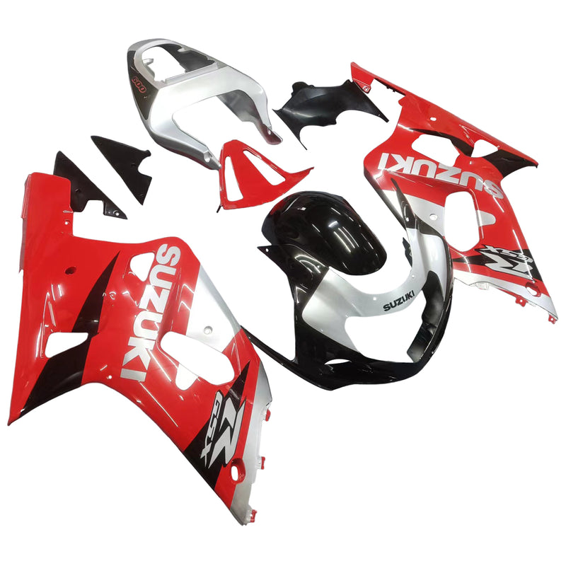 Fairings 2001-2003 Suzuki GSXR 600 Röd Silver Svart GSXR Racing Generic