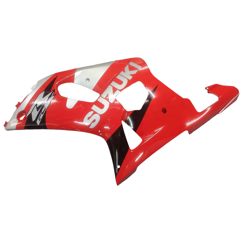 Fairings 2001-2003 Suzuki GSXR 600 Rød Sølv Svart GSXR Generisk