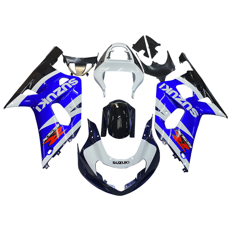 Für GSXR600 2001–2003 Karosserieverkleidung, blaues ABS-Spritzguss-Kunststoff-Set, generisch