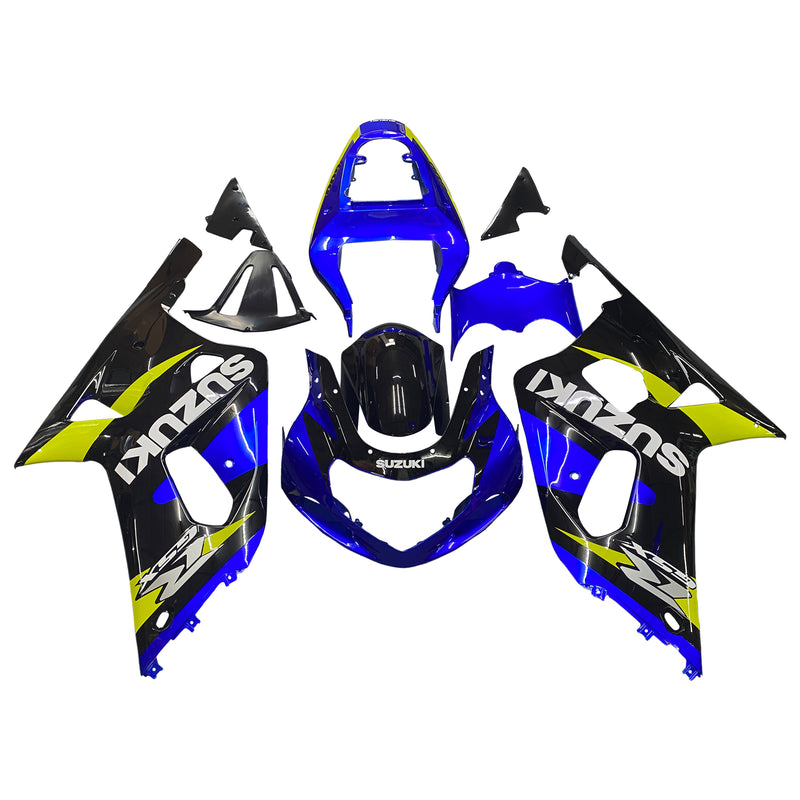 Para GSXR600 2001-2003 Painéis da carroceria Azul ABS Kit plástico moldado por injeção genérico