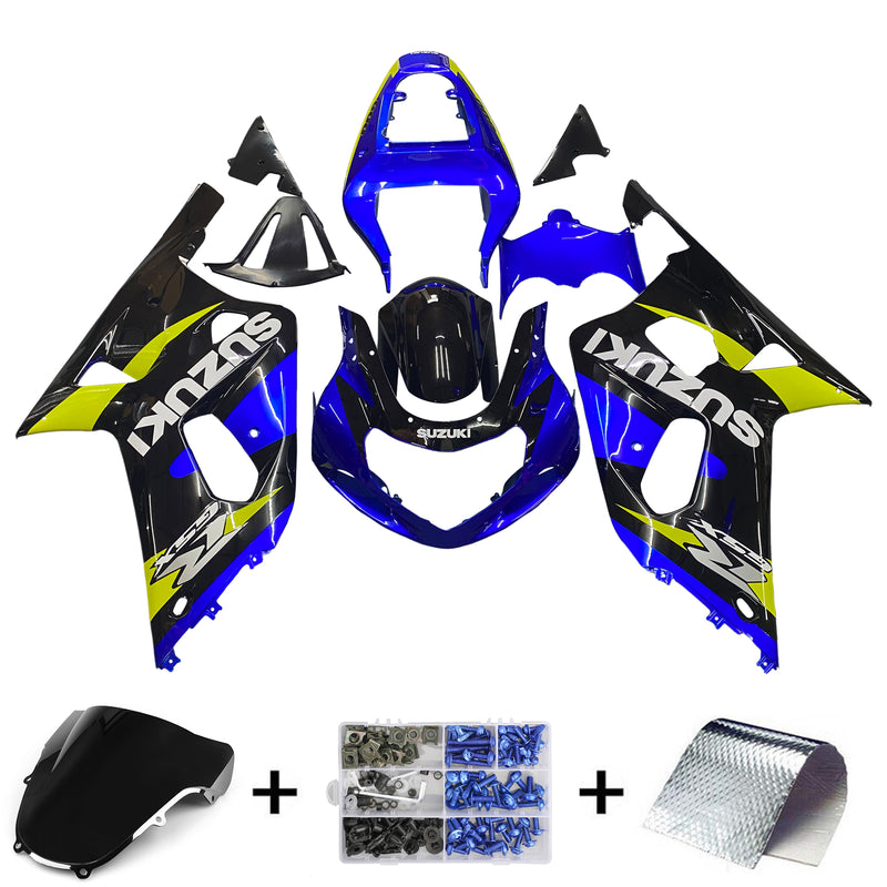 Carenados 2001-2003 Suzuki GSXR 600 Azul y Negro GSXR Racing Generic