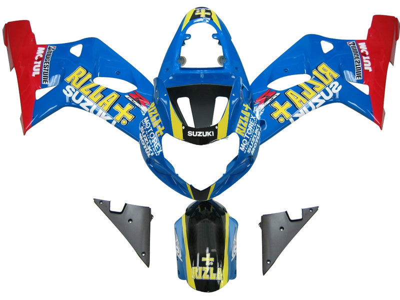 Für GSXR600 2001–2003 Karosserieverkleidung, blaues ABS-Spritzguss-Kunststoff-Set, generisch