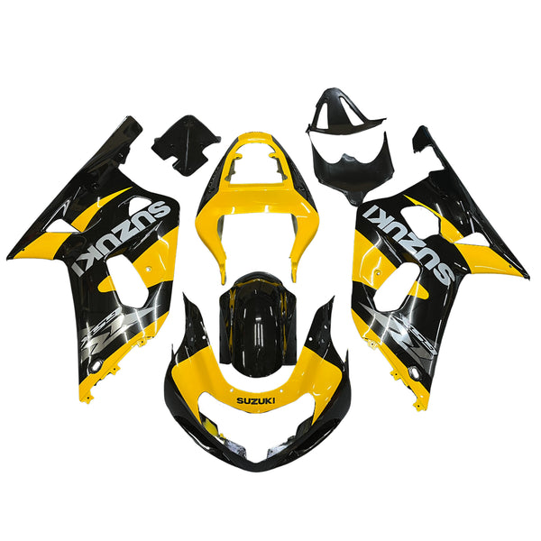 Carenados 2001-2003 Suzuki GSXR 600 Negro y Amarillo GSXR Racing Generic