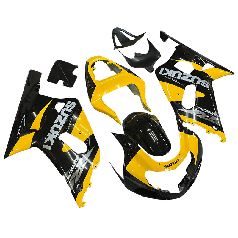 Carenados 2001-2003 Suzuki GSXR 600 Negro y Amarillo GSXR Racing Generic