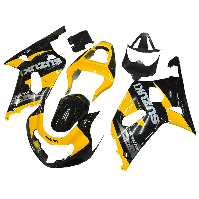 Fairings 2001-2003 Suzuki GSXR 600 Black & Yellow GSXR Racing Generic